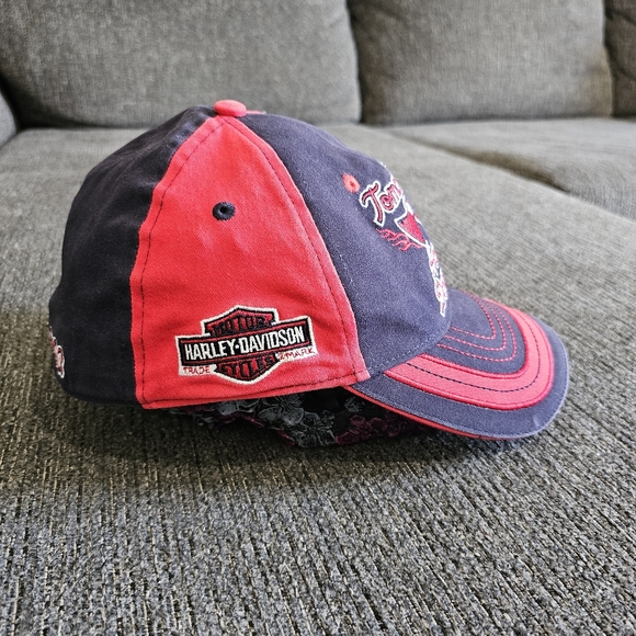 Harley Davidson Unisex Tomahawk Atlanta Braves Collaboration Fitted Hat - Picture 4 of 6